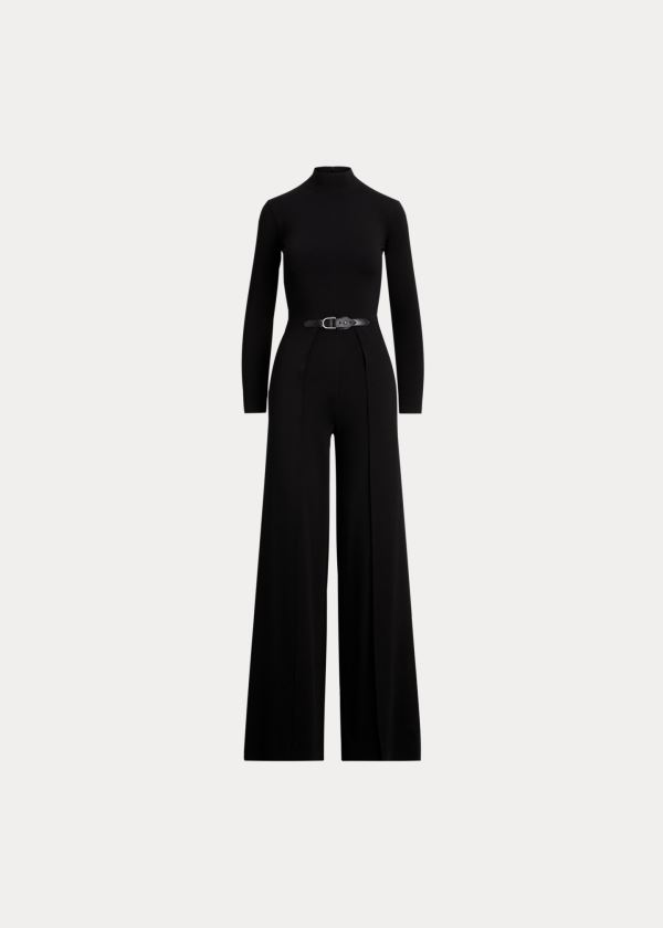 Jumpsuits Ralph Lauren Mujer Negros - Belted Merino Wool - PTYHK4978